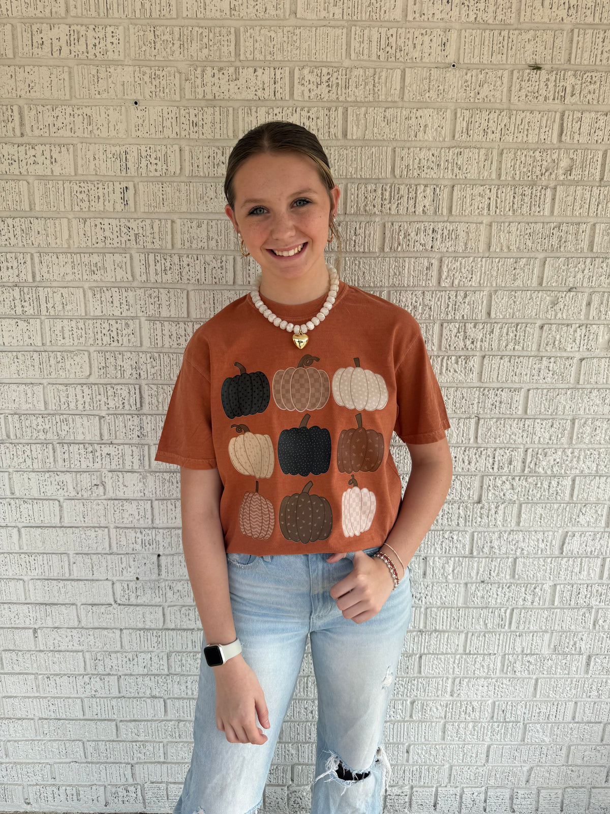 Neutral Pumpkins on Yam Comfort Color T-shirt