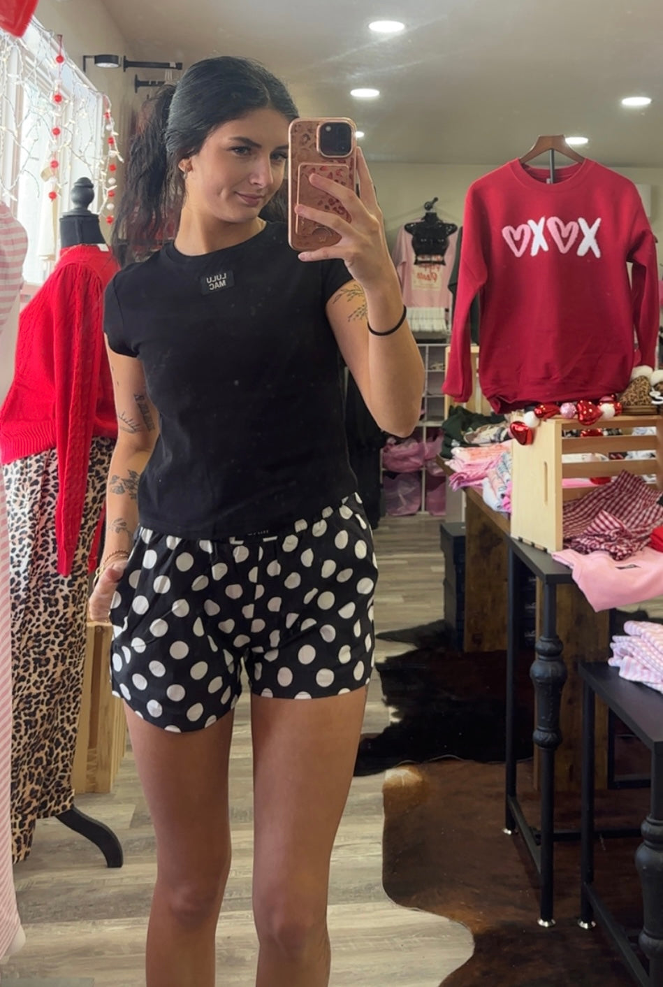 Black Lulu Mac Baby Tee