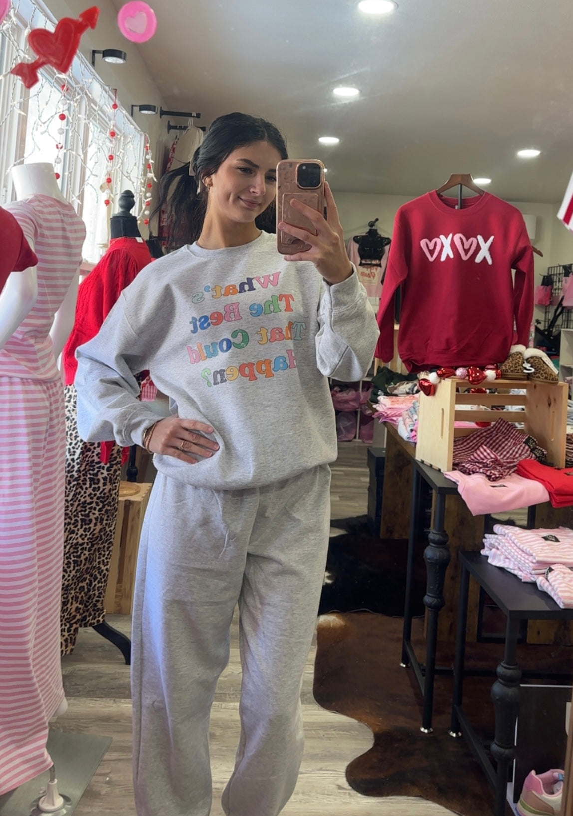 What’s The Best That Could Happen Gildan Ash Gray Sweatshirt!