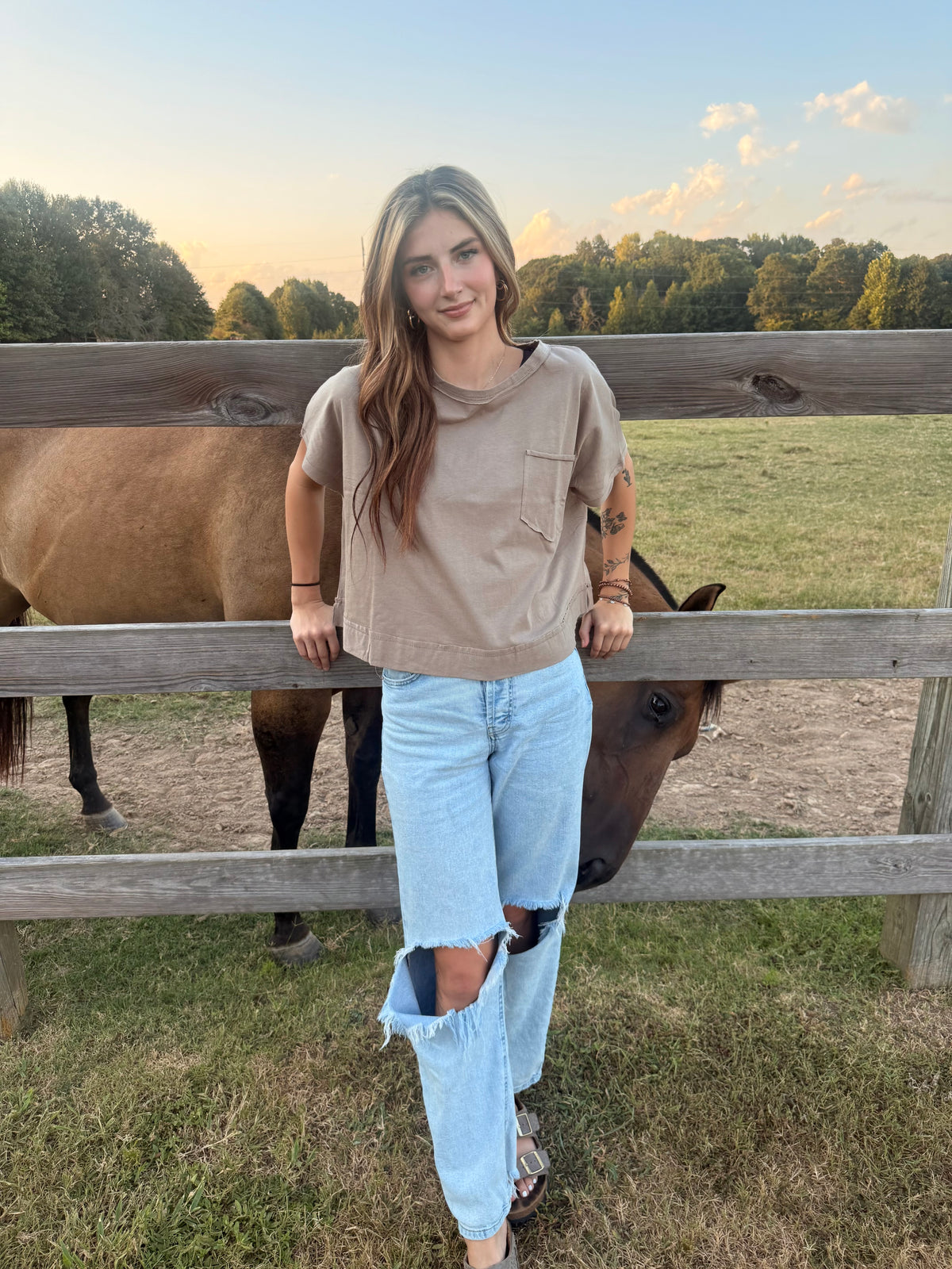Cocoa Oversized Boxy Top
