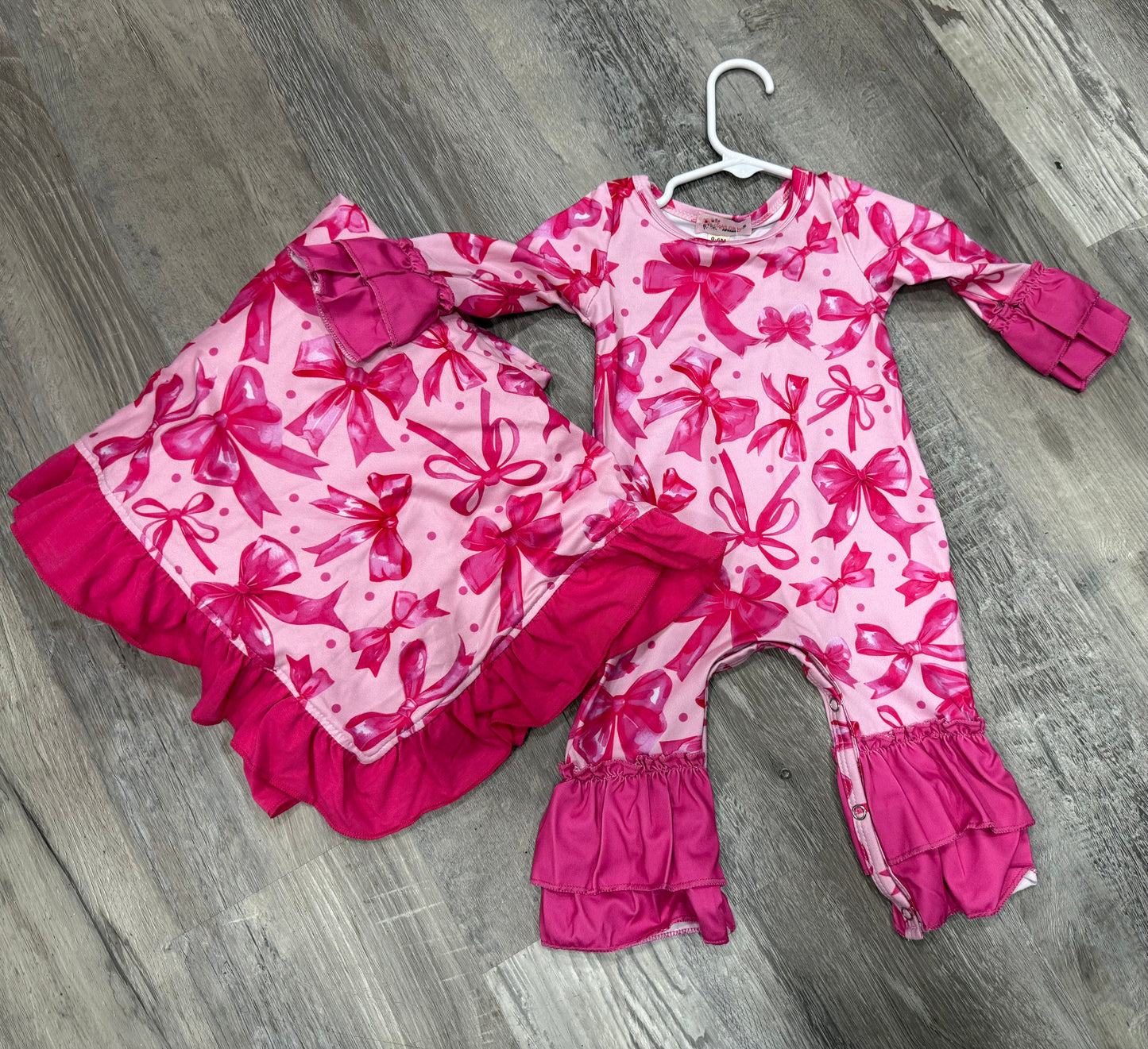 Pink Bow Ruffle Baby Blanket