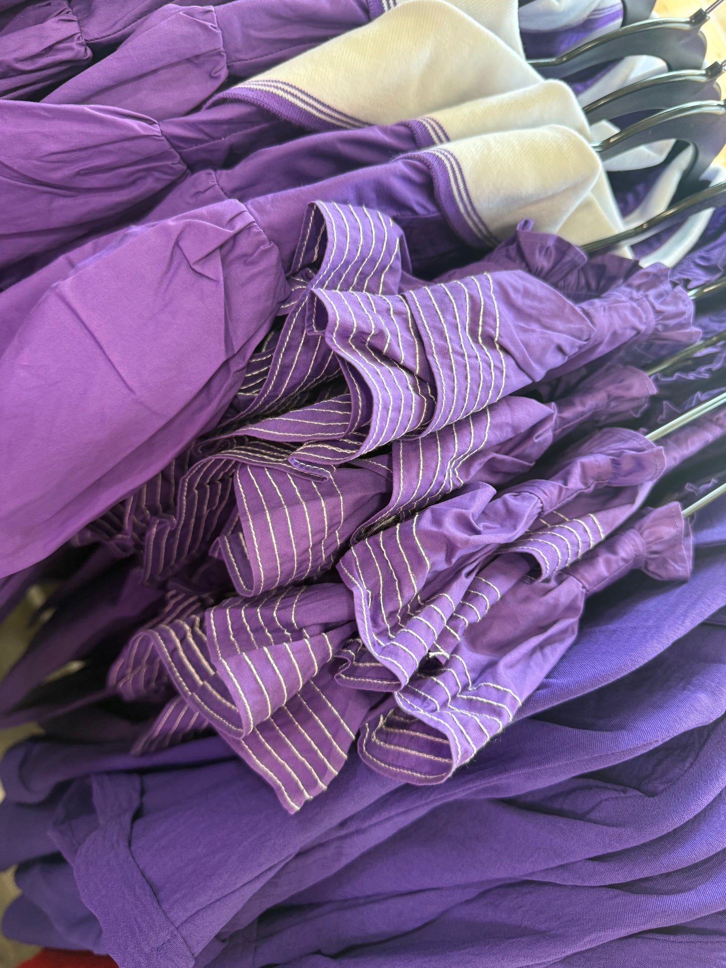Purple V Neck Ruffle Sleeve Top