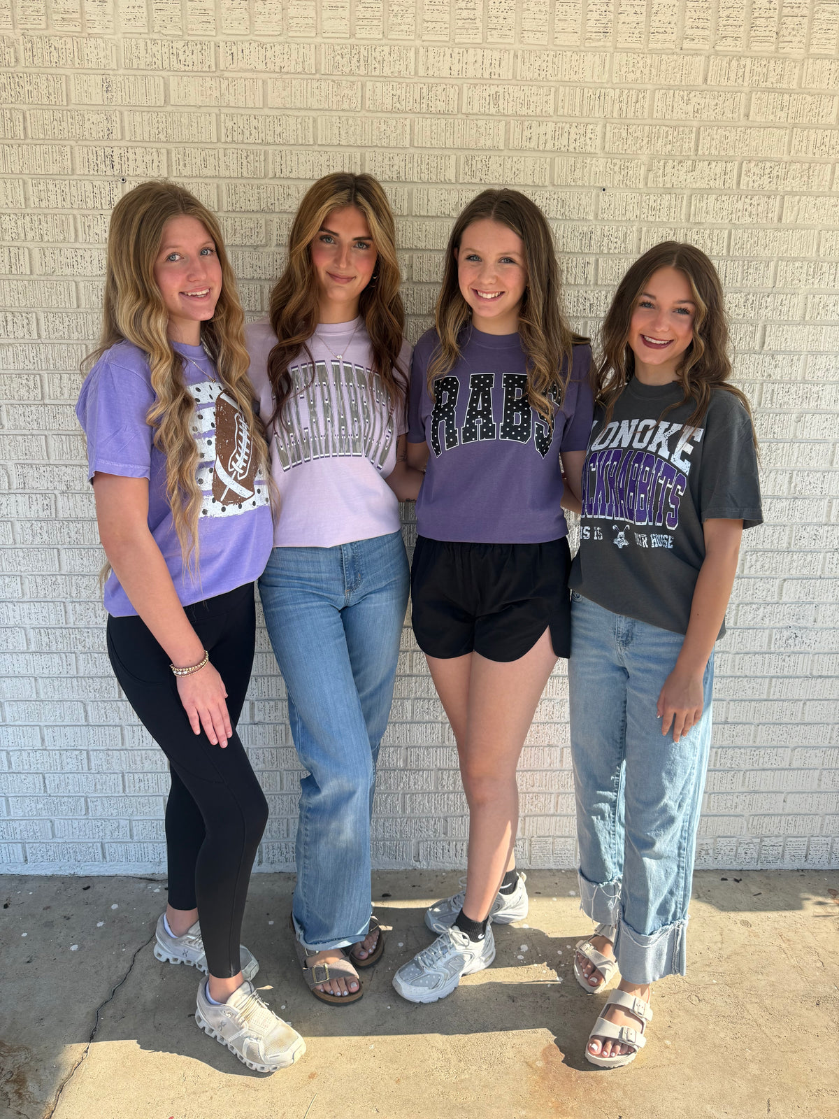 Violet Polkadot Football Comfort Colors T-Shirt