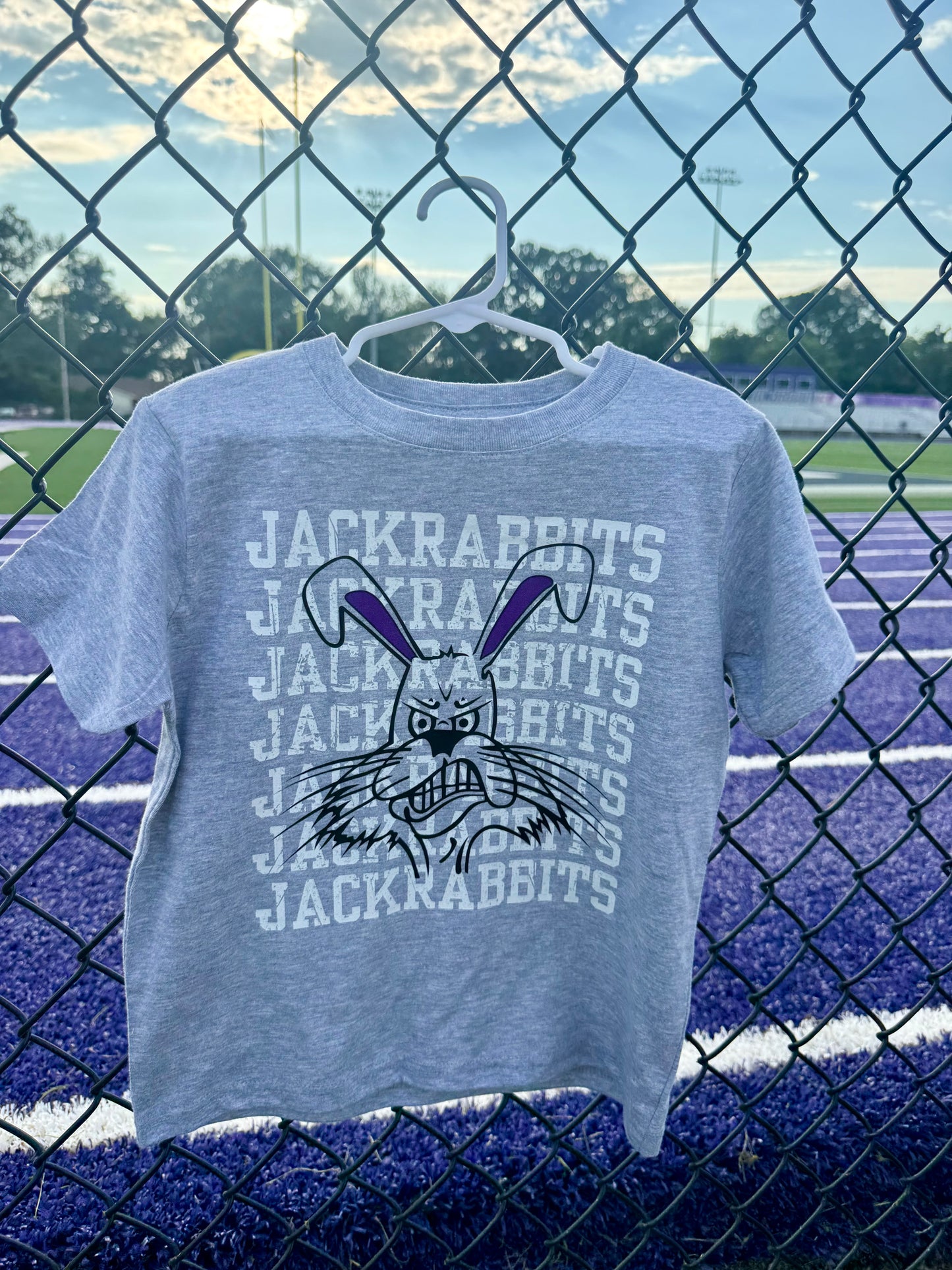 Youth Distressed Fighting Jackrabbit Gildan T shirt