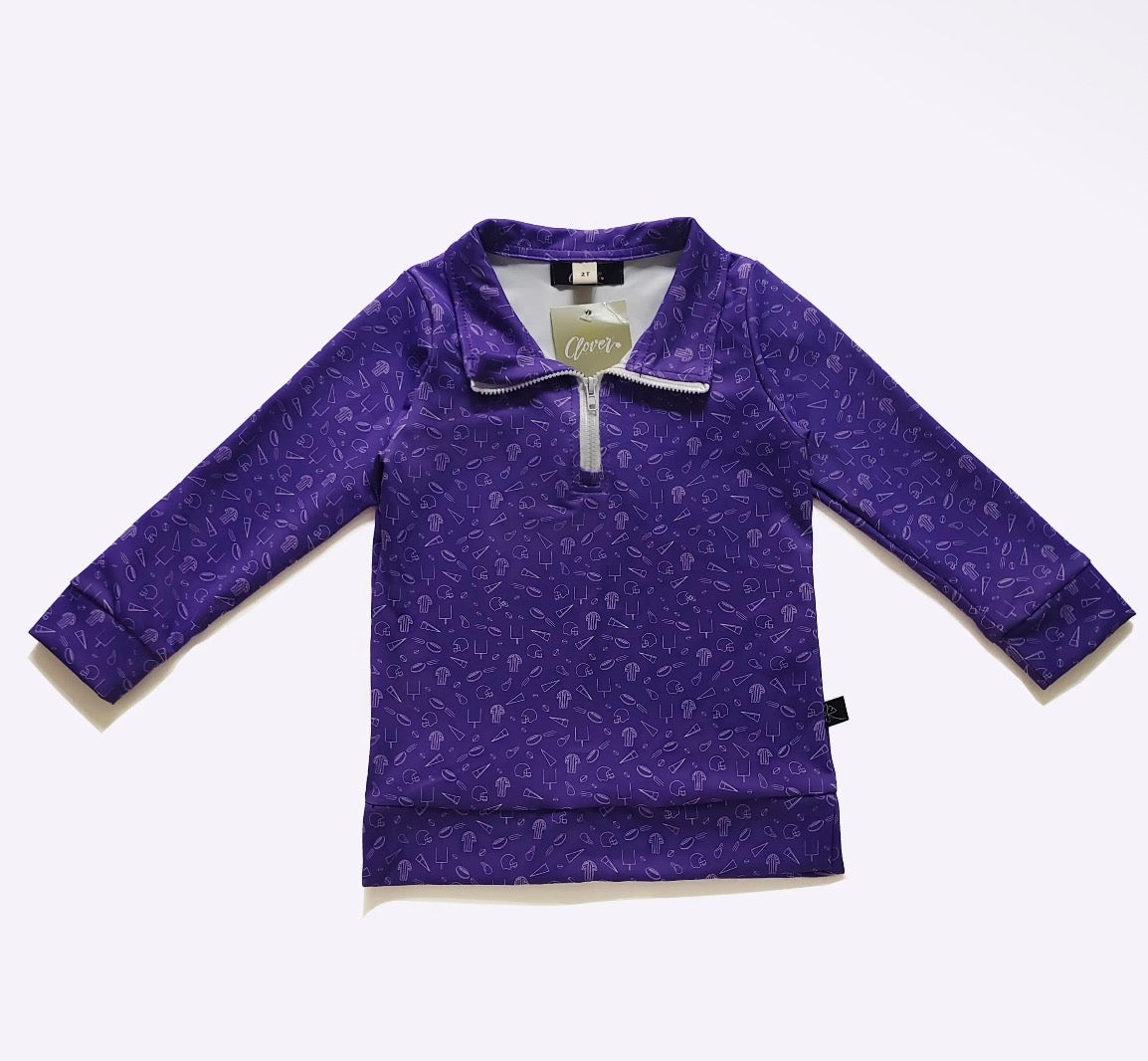 Purple Go Team Boys Quarter Zip