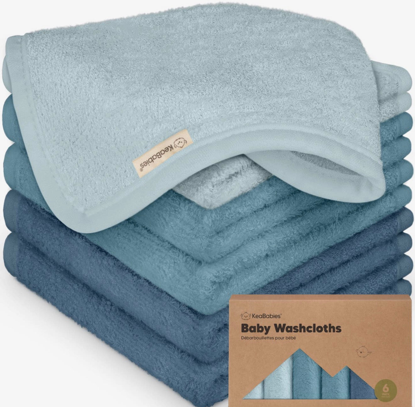 6 Pack Baby Wash Cloths