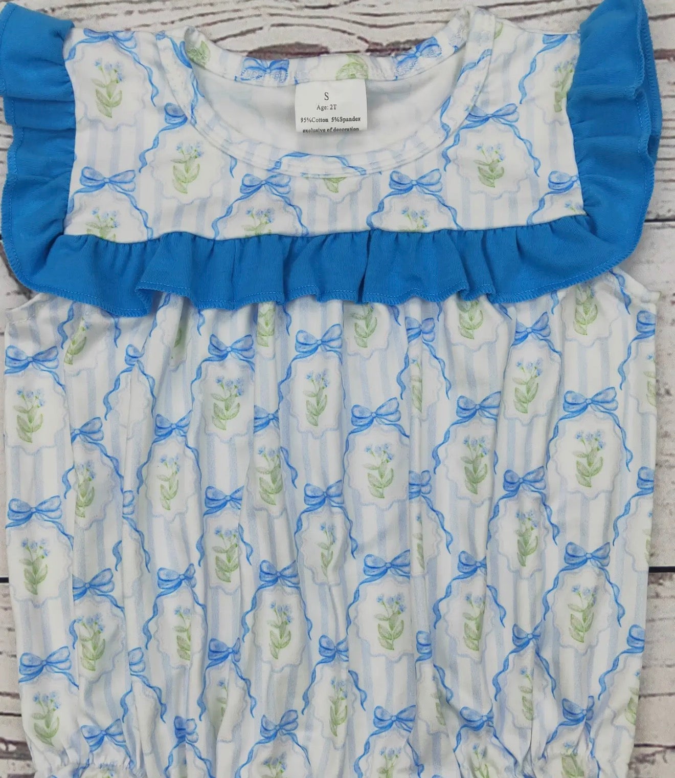 Baby Girl Ruffle Floral Bubble