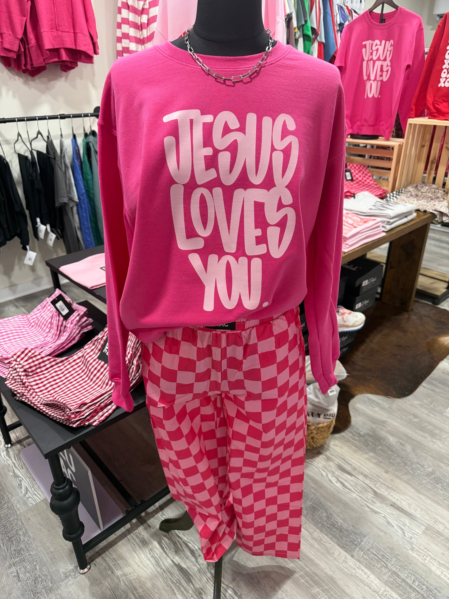 Pink Checkered Pants