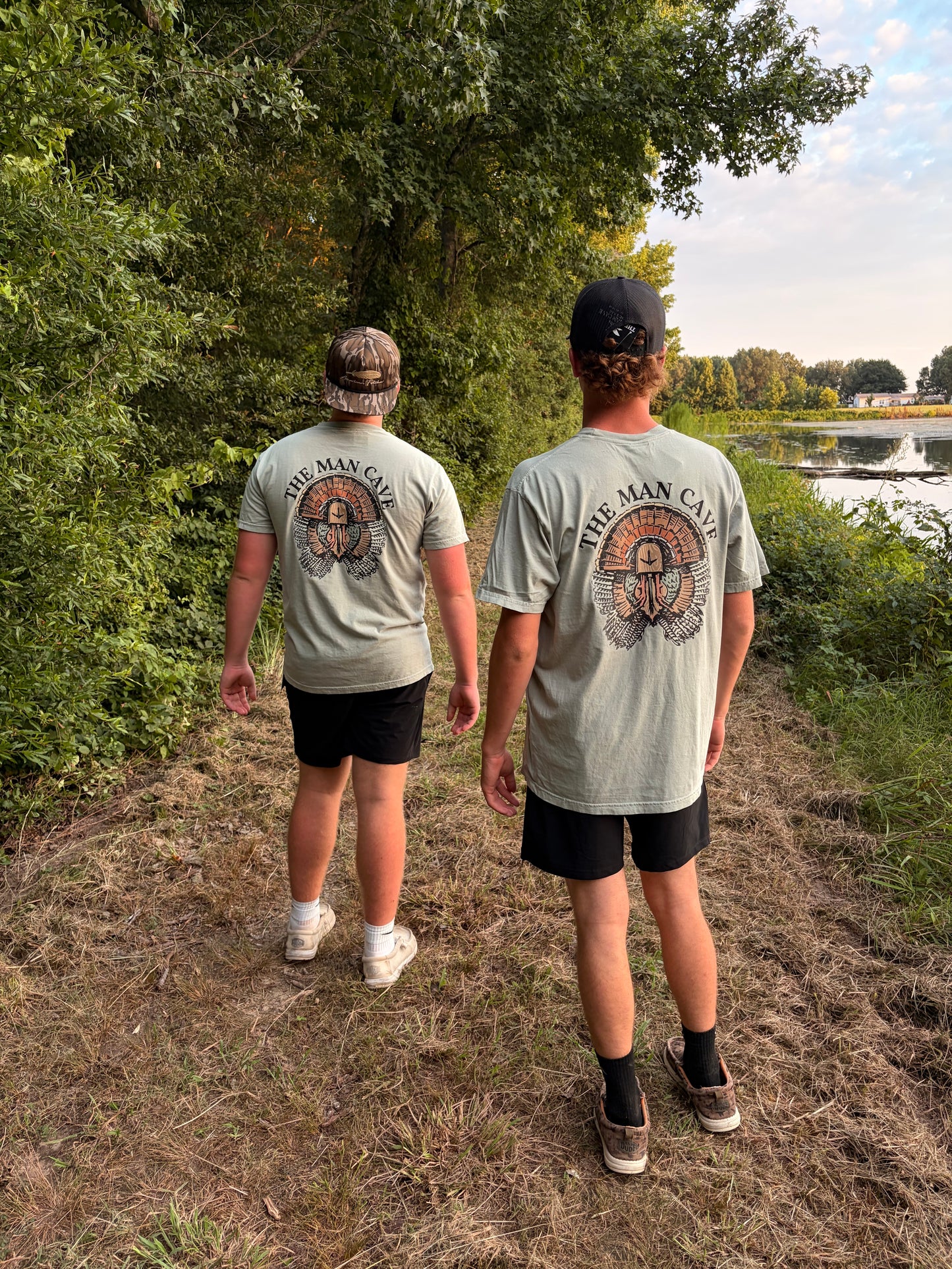 The Man Cave Turkey Fan Comfort Colors T Shirt