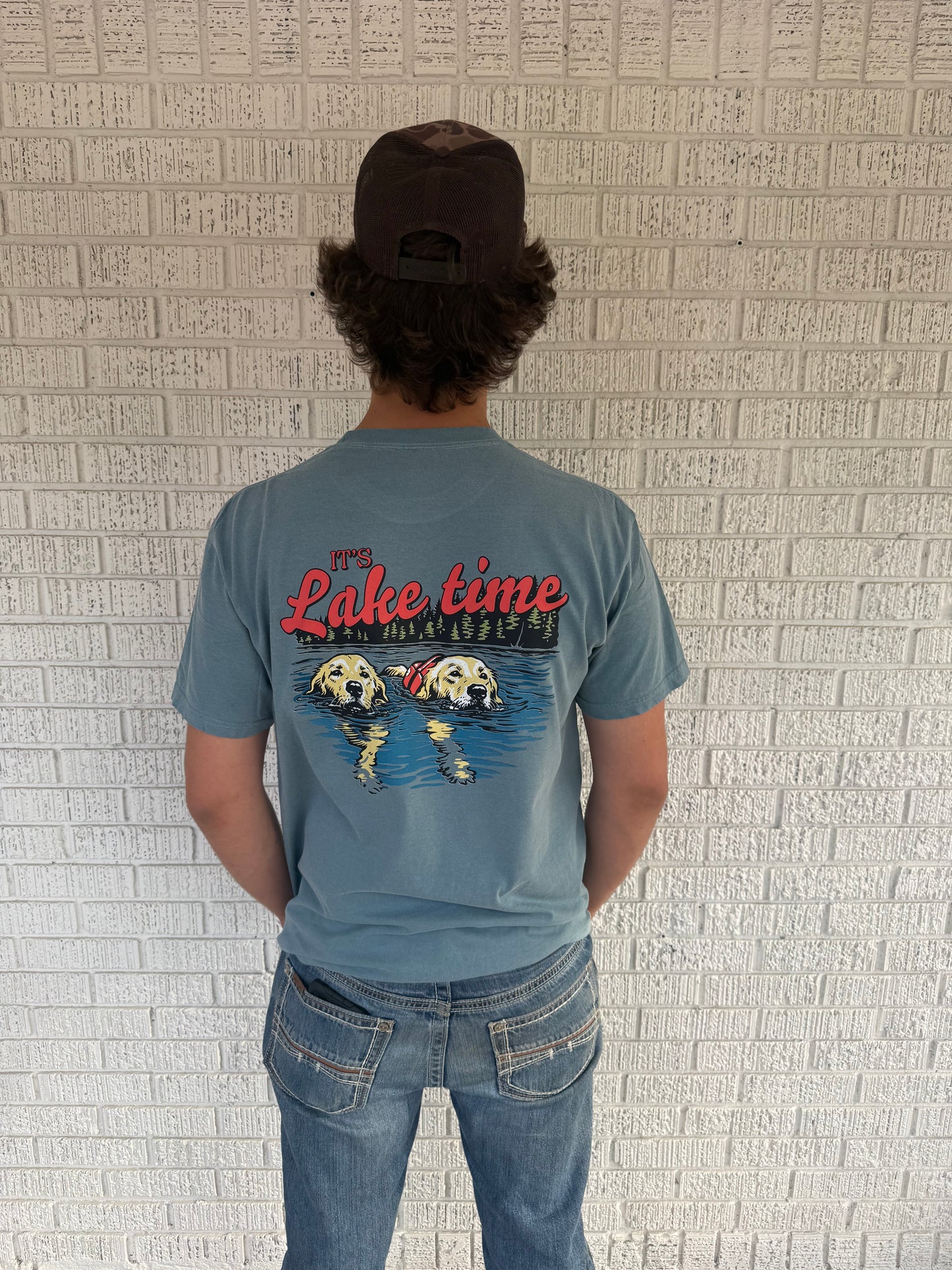 It’s lake Time unisex Pocket T-Shirt