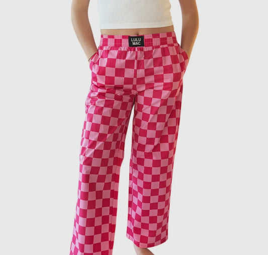 Pink Checkered Pants