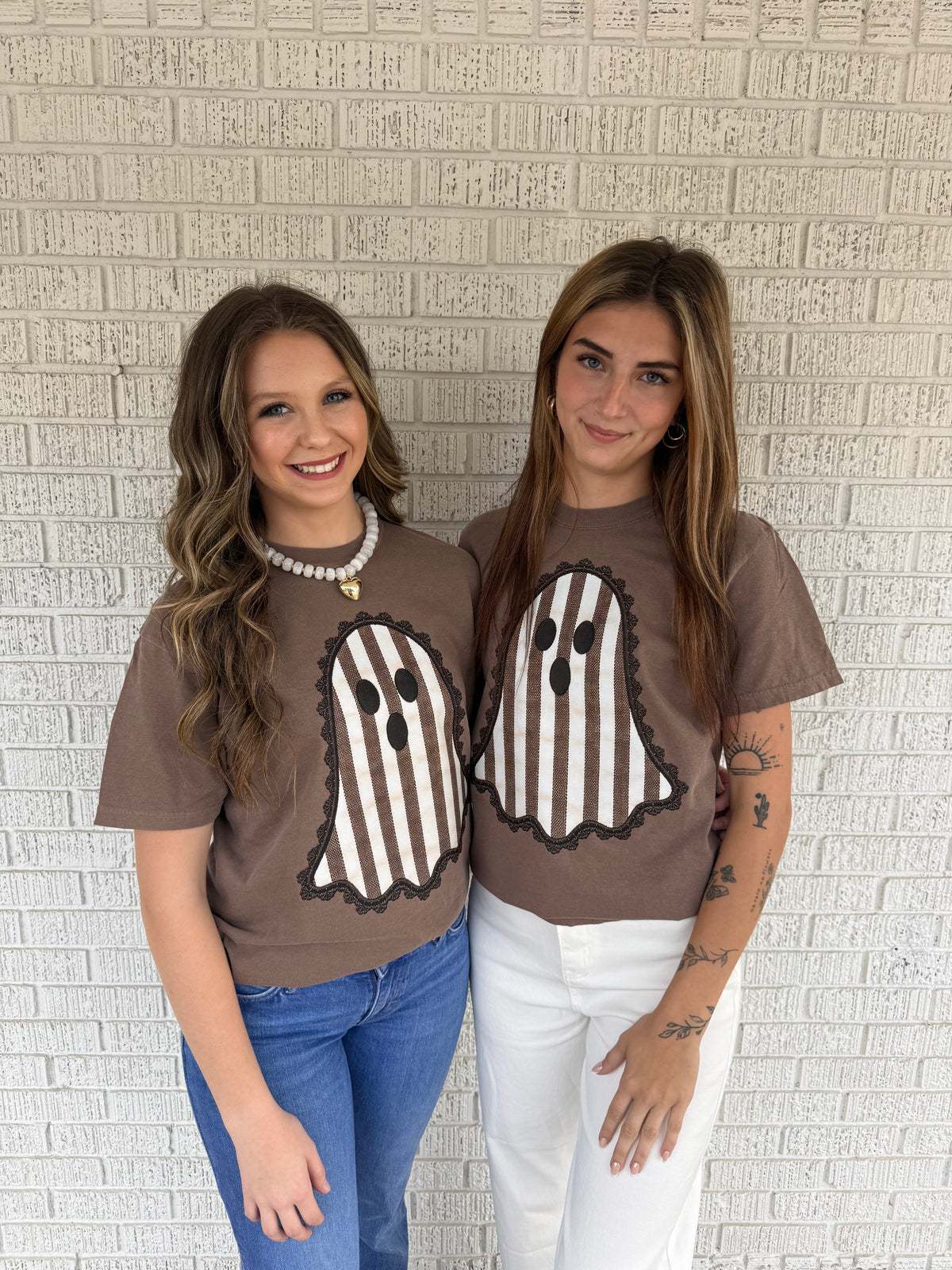Ghosts Brown Stripped Comfort Color T-Shirt