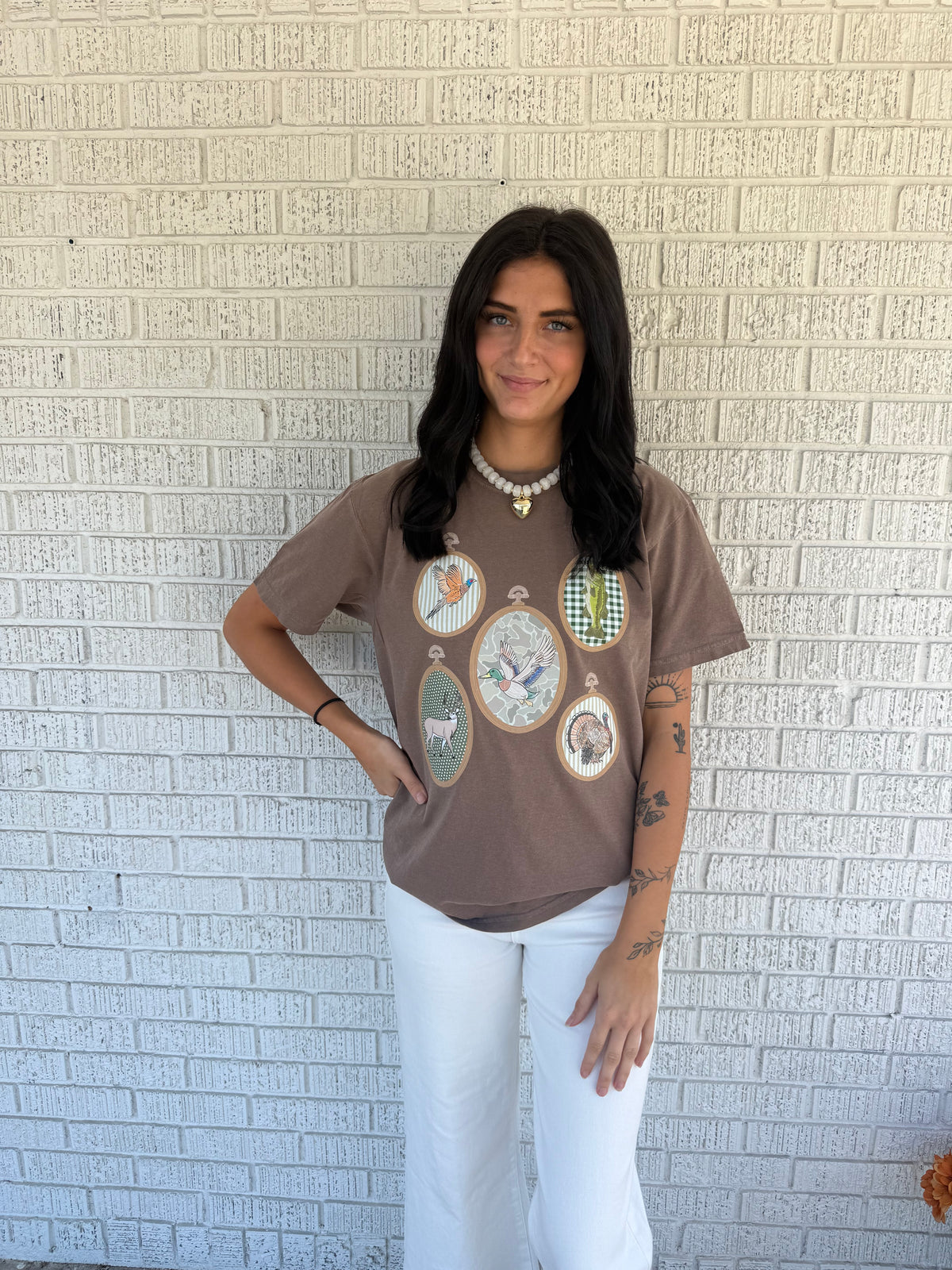 Needlepoint Loom Inspired Hunting Comfort Colors T-shirt
