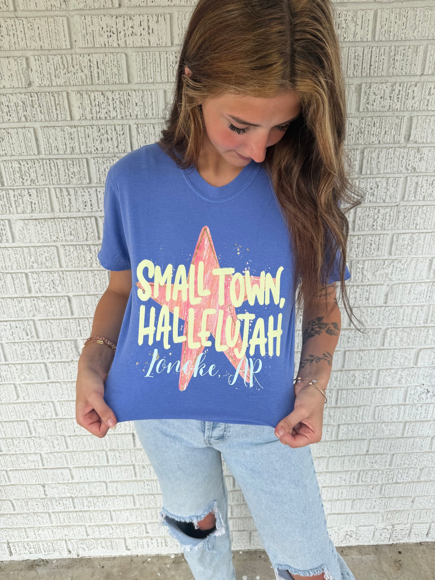 Small Town Hallelujah Lonoke Ar Comfort Colors T-Shirt