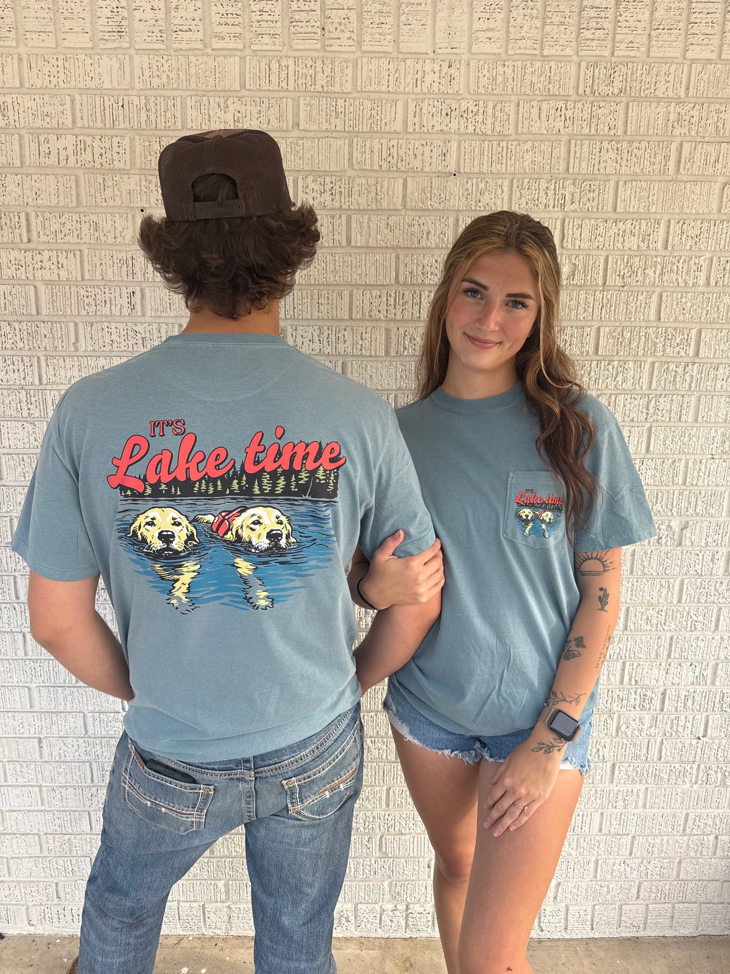 It’s lake Time unisex Pocket T-Shirt