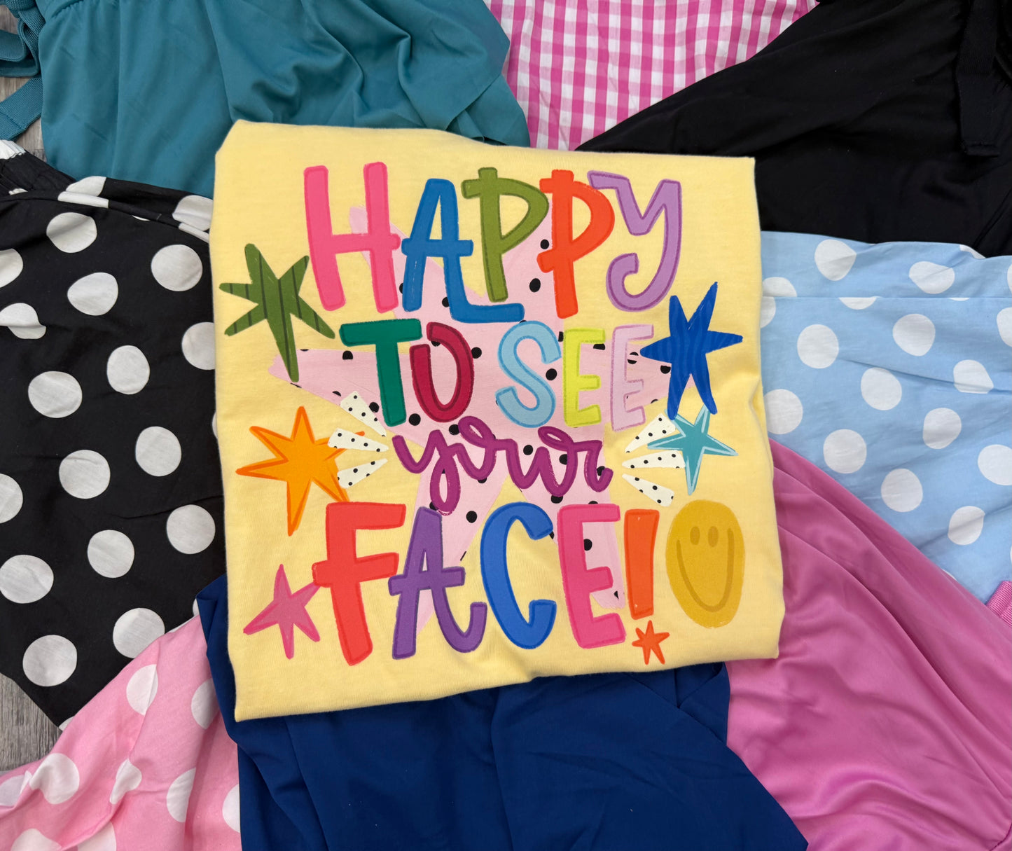 Happy To See Your Face Comfort Color T-shirt