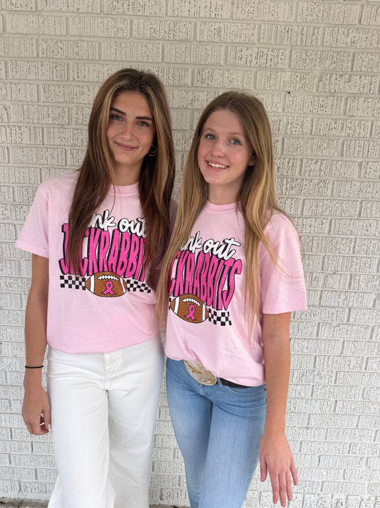 Pink Out Jackrabbits Football T-Shirt