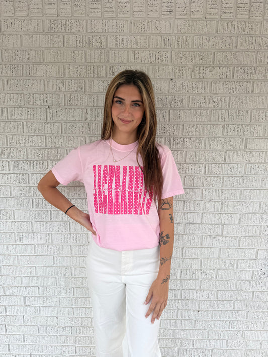 Pink Out Polka Dot Jackrabbit T-shirt