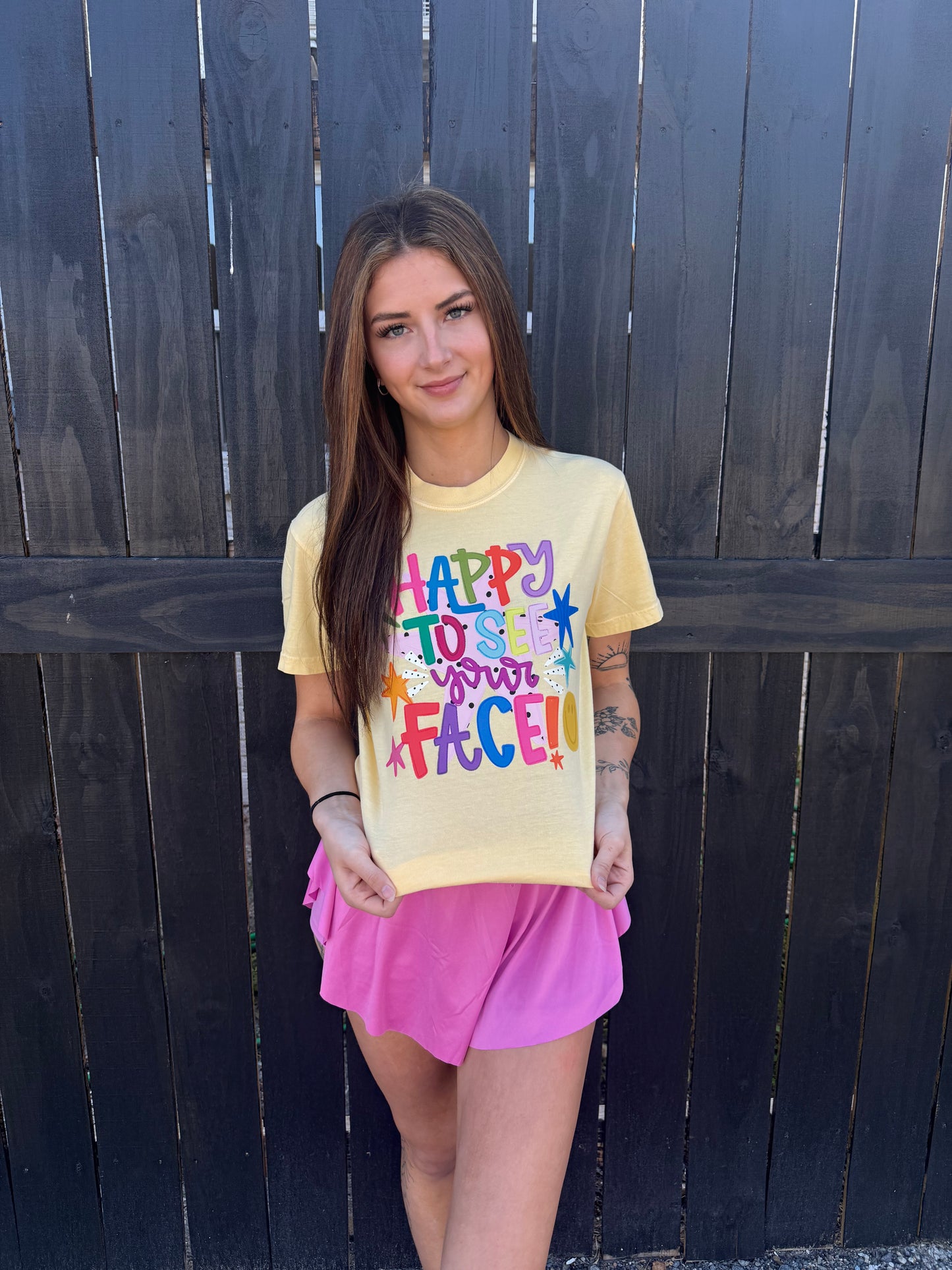 Happy To See Your Face Comfort Color T-shirt