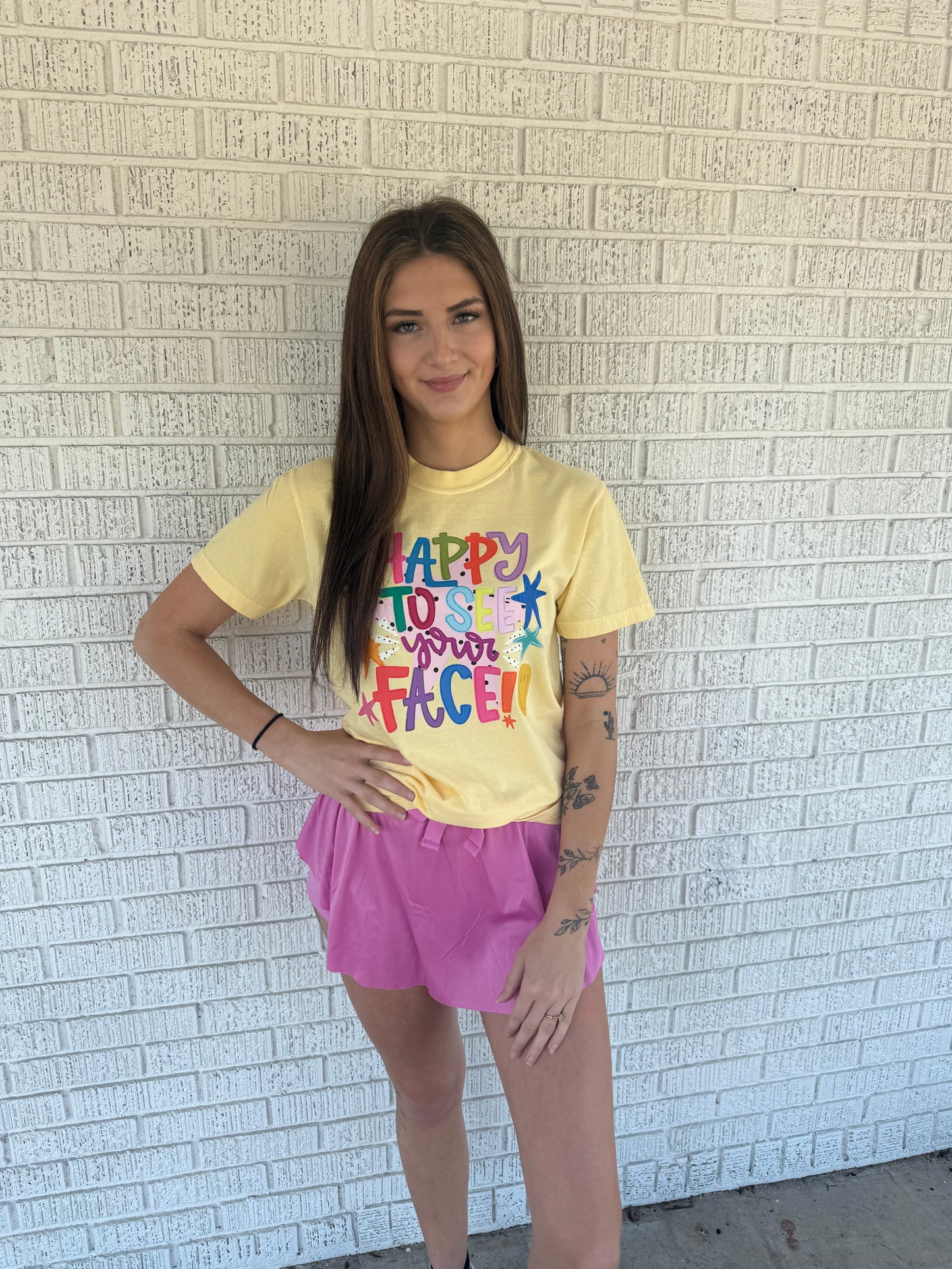 Happy To See Your Face Comfort Color T-shirt