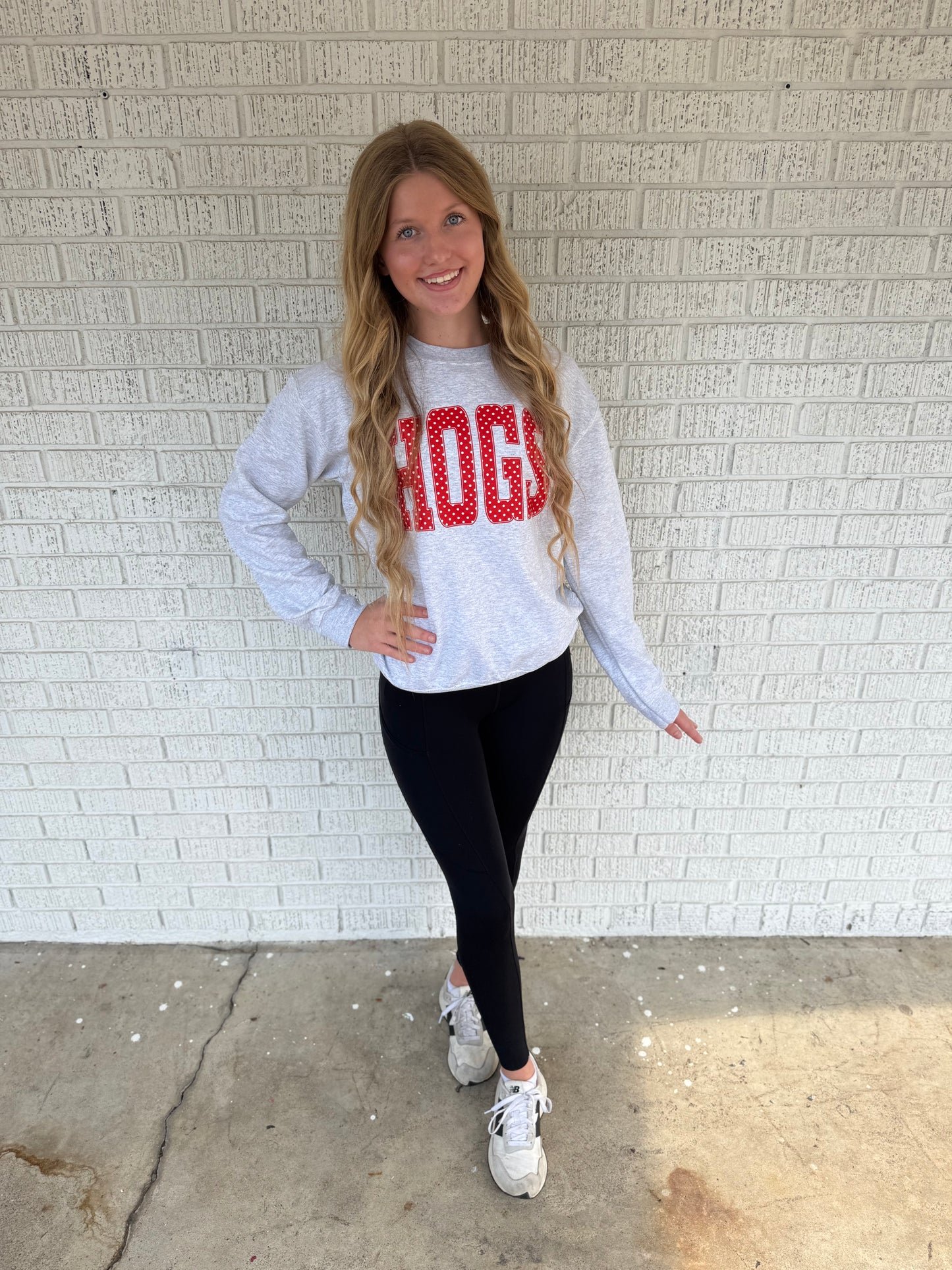 Red polkadot HOGS Gildan Sweatshirt