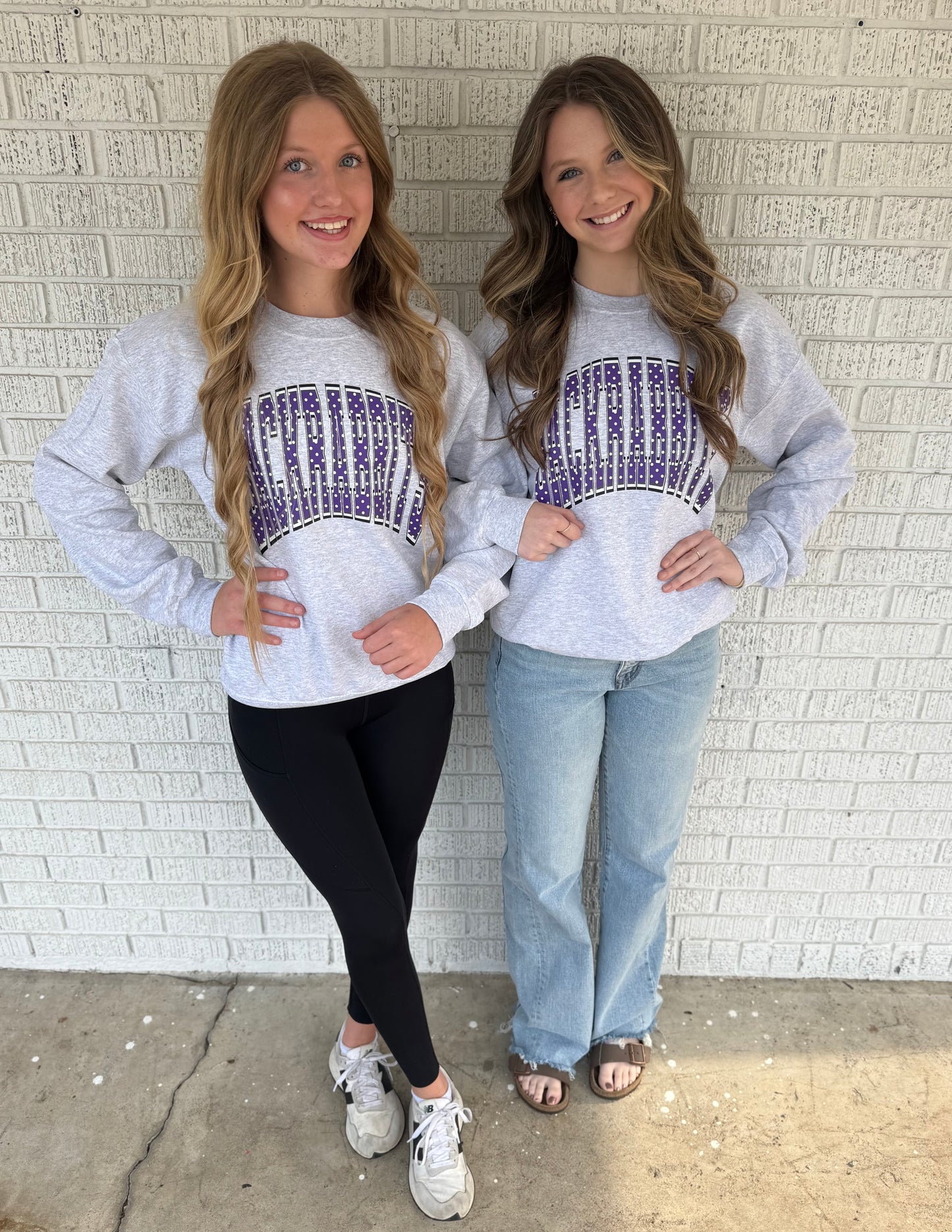 Purple Polkadot Jackrabbit Gildan Sweatshirt