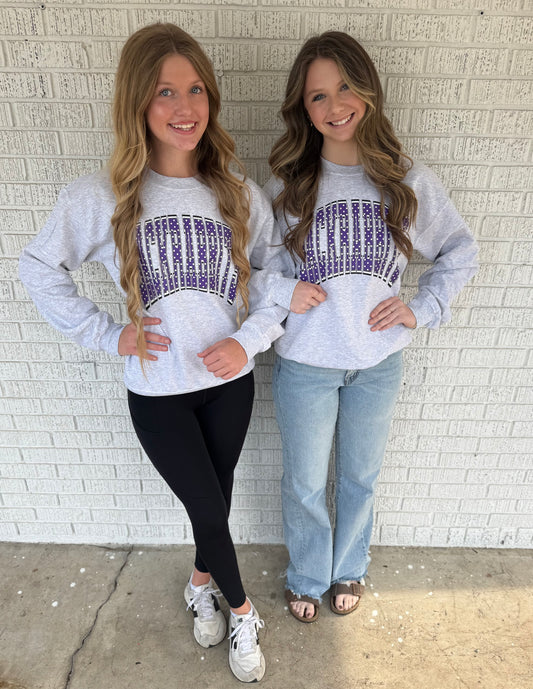 Purple Polkadot Jackrabbit Gildan Sweatshirt