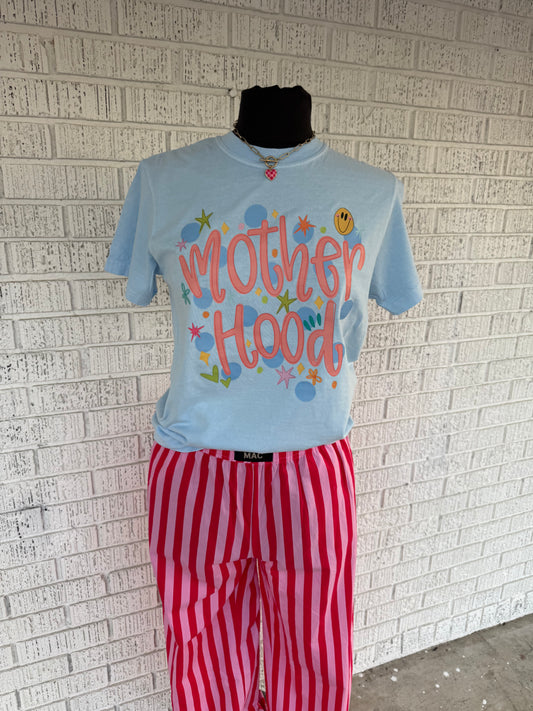 “Mother Hood” Baby Blue Comfort Color T-shirt