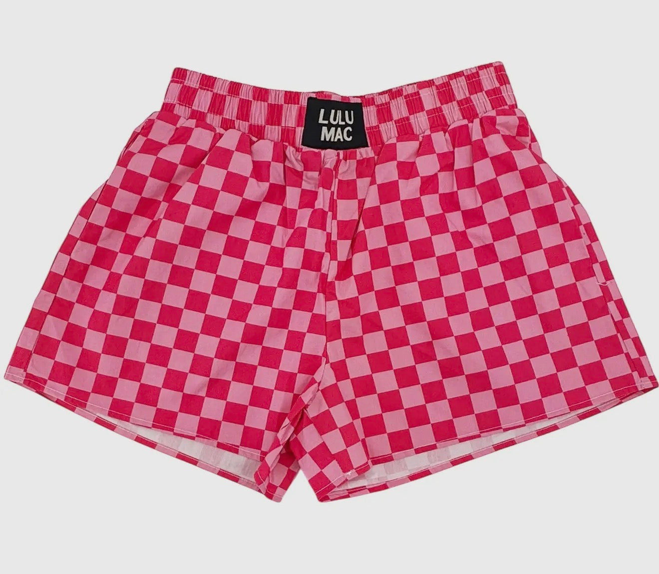 Lulu Mac Pink Check Boxer Shorts