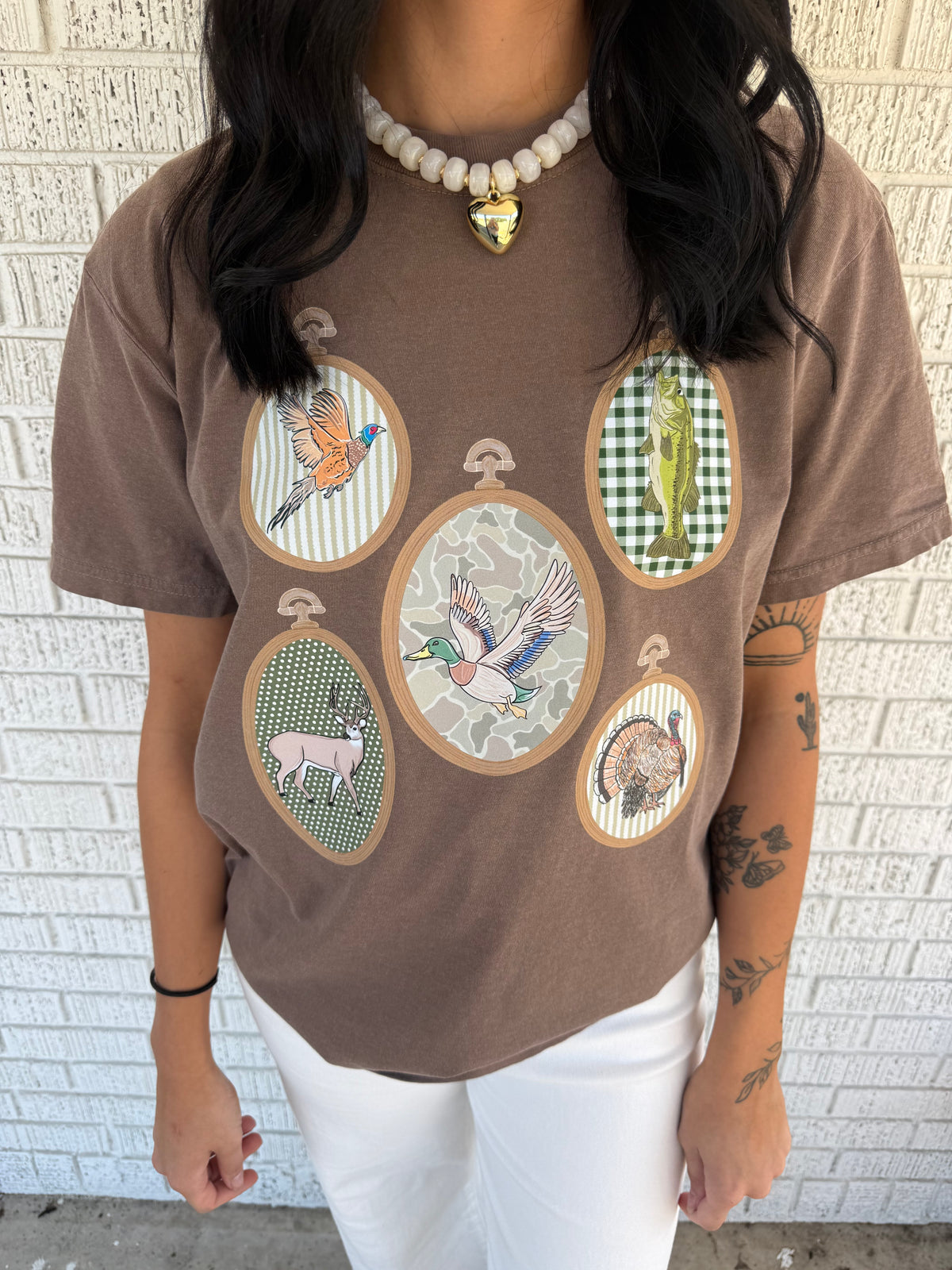 Needlepoint Loom Inspired Hunting Comfort Colors T-shirt