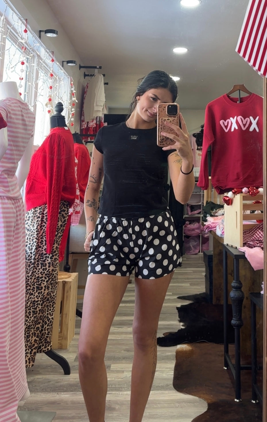 Black Lulu Mac Baby Tee