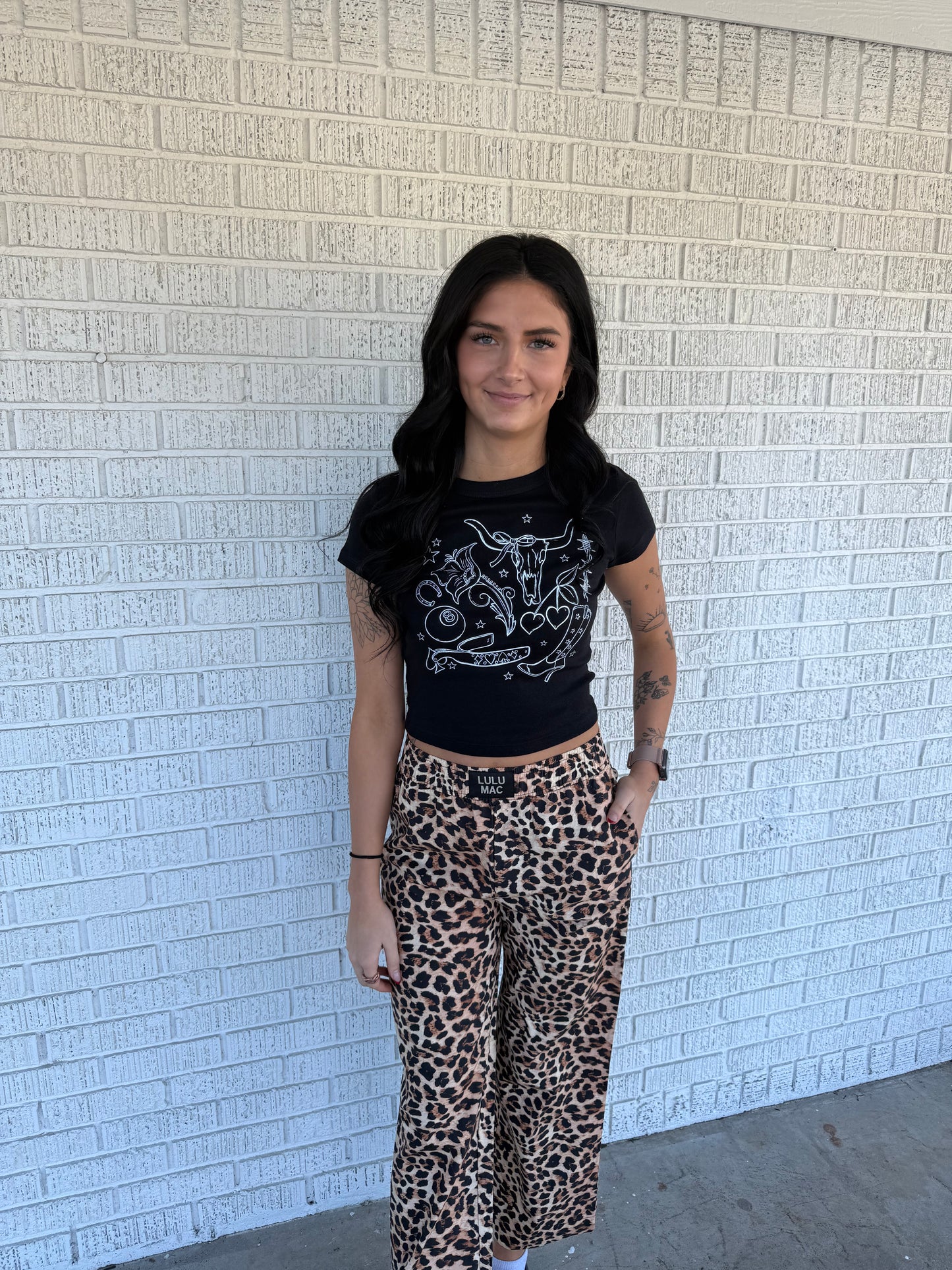 Black Western Baby Tee