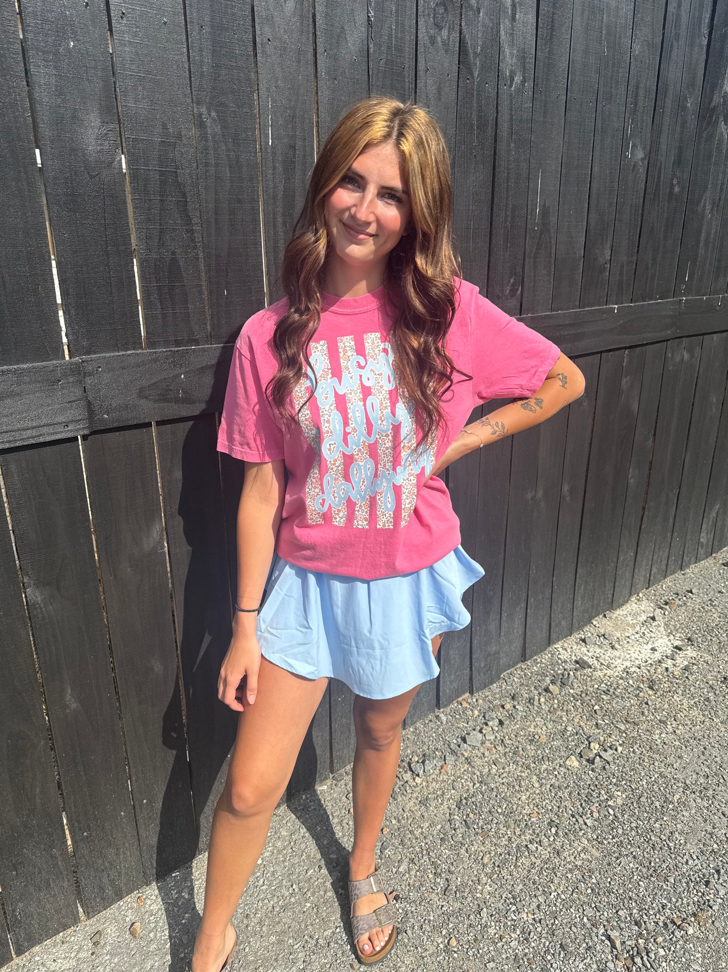 Busy Dilly Dallying Pink Comfort Colors T-Shirt