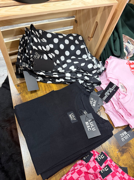 Black Lulu Mac Baby Tee