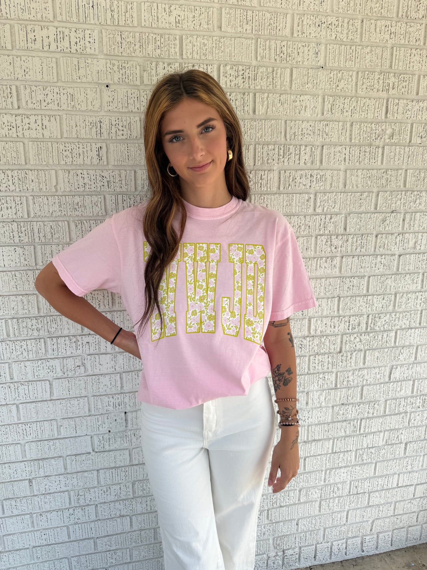 What Would Jesus Do Floral Comfort Colors T-Shirt