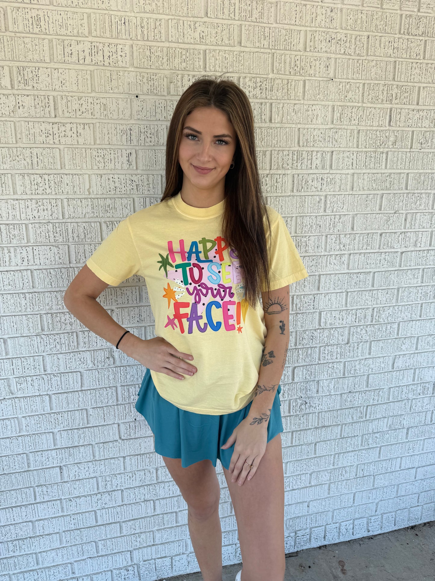 Happy To See Your Face Comfort Color T-shirt