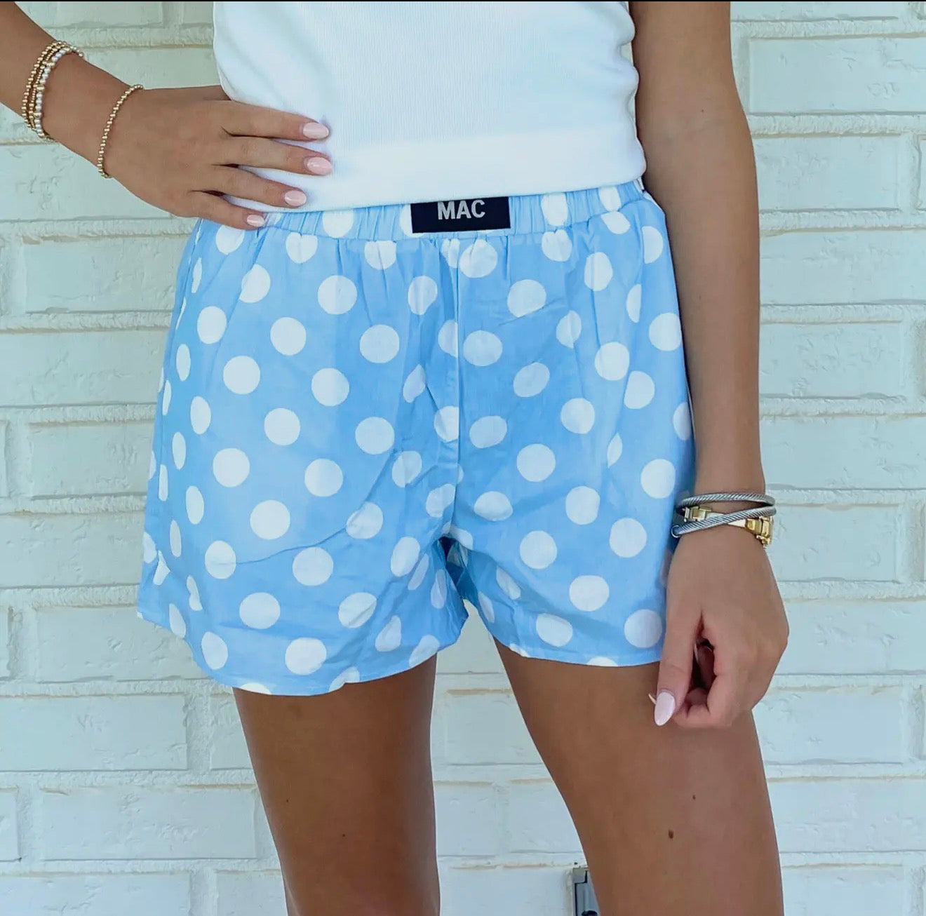 Baby Blue Lulu Mac Shorts