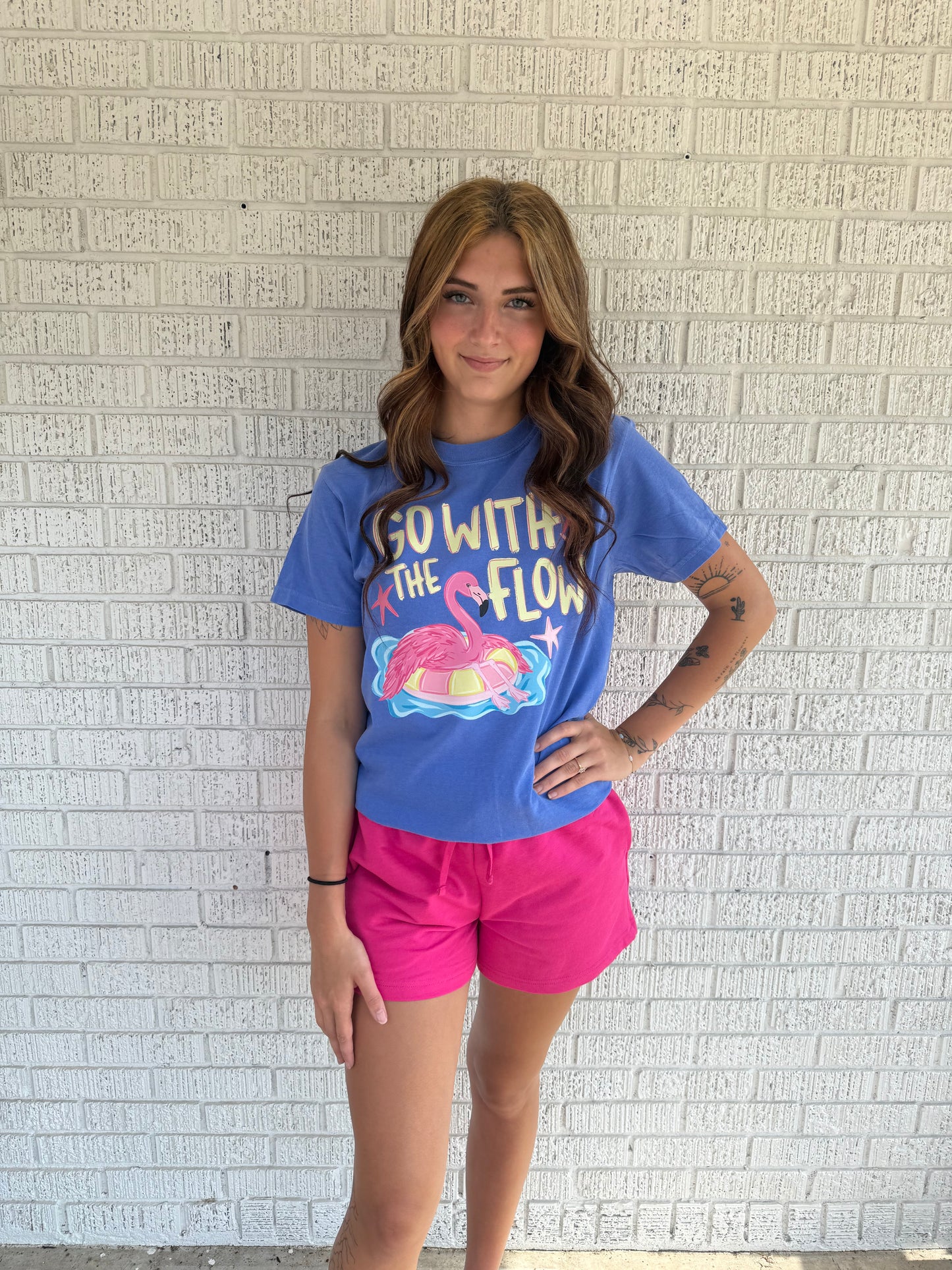 Go With The Flow Flo Blue Comfort colors T-Shirt