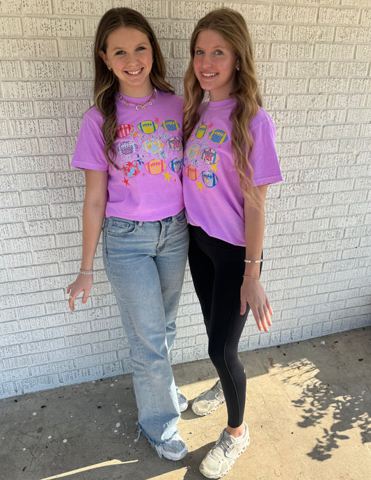 Neon Football Lonoke Jackrabbits Comfort Color T-Shirt