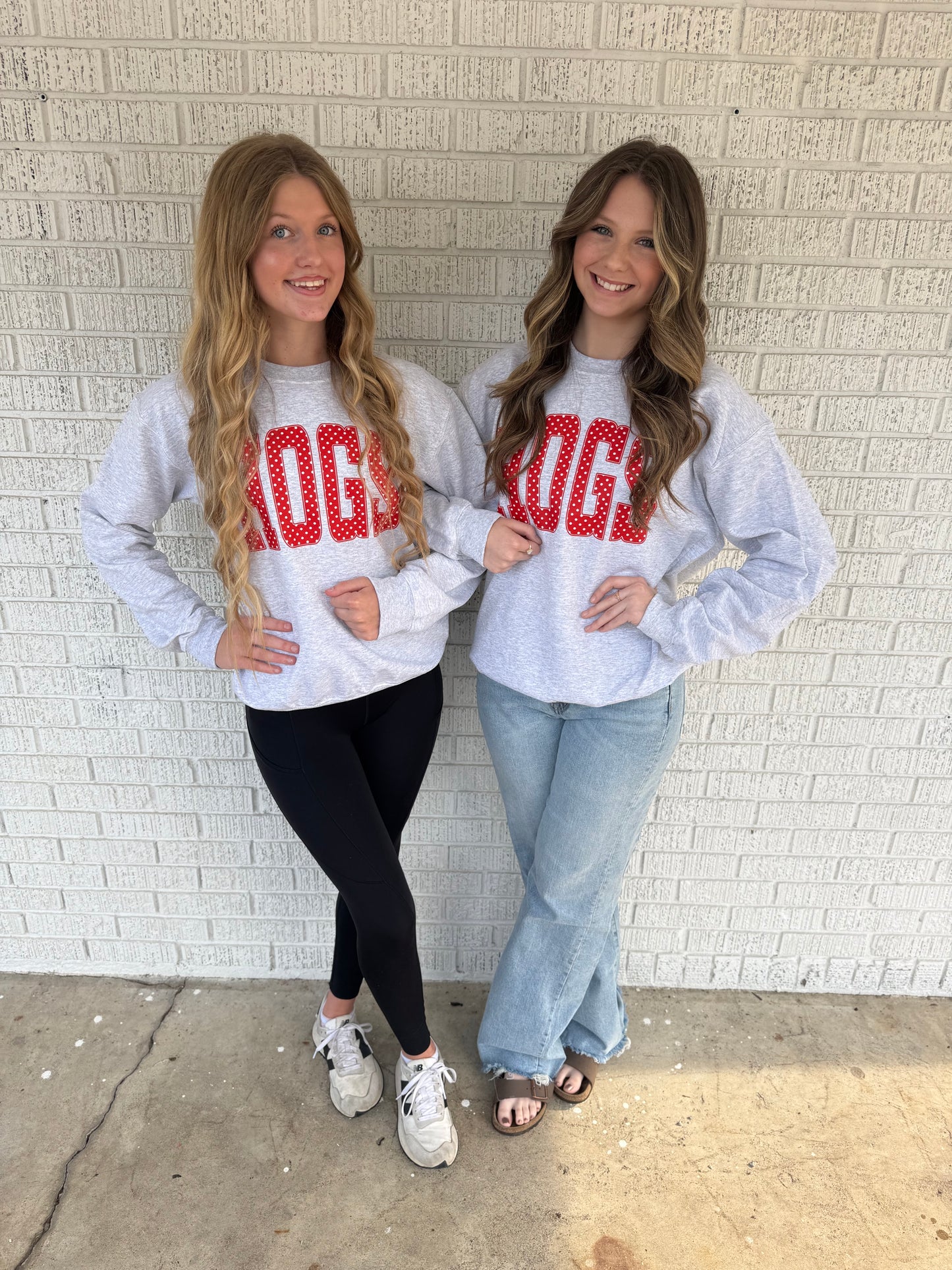 Red polkadot HOGS Gildan Sweatshirt