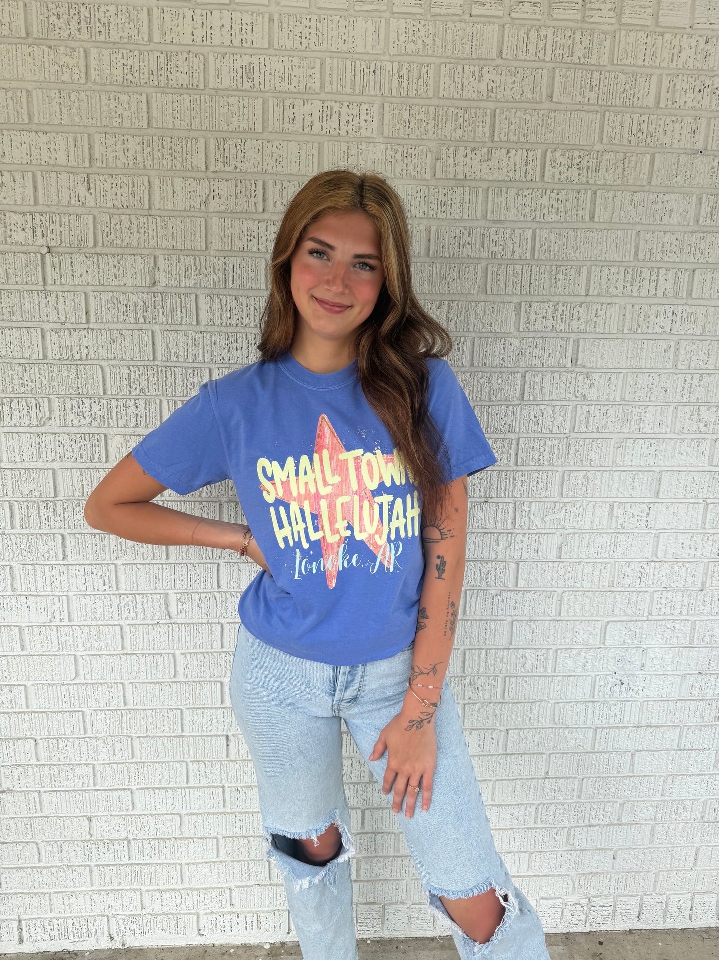 Small Town Hallelujah Lonoke Ar Comfort Colors T-Shirt