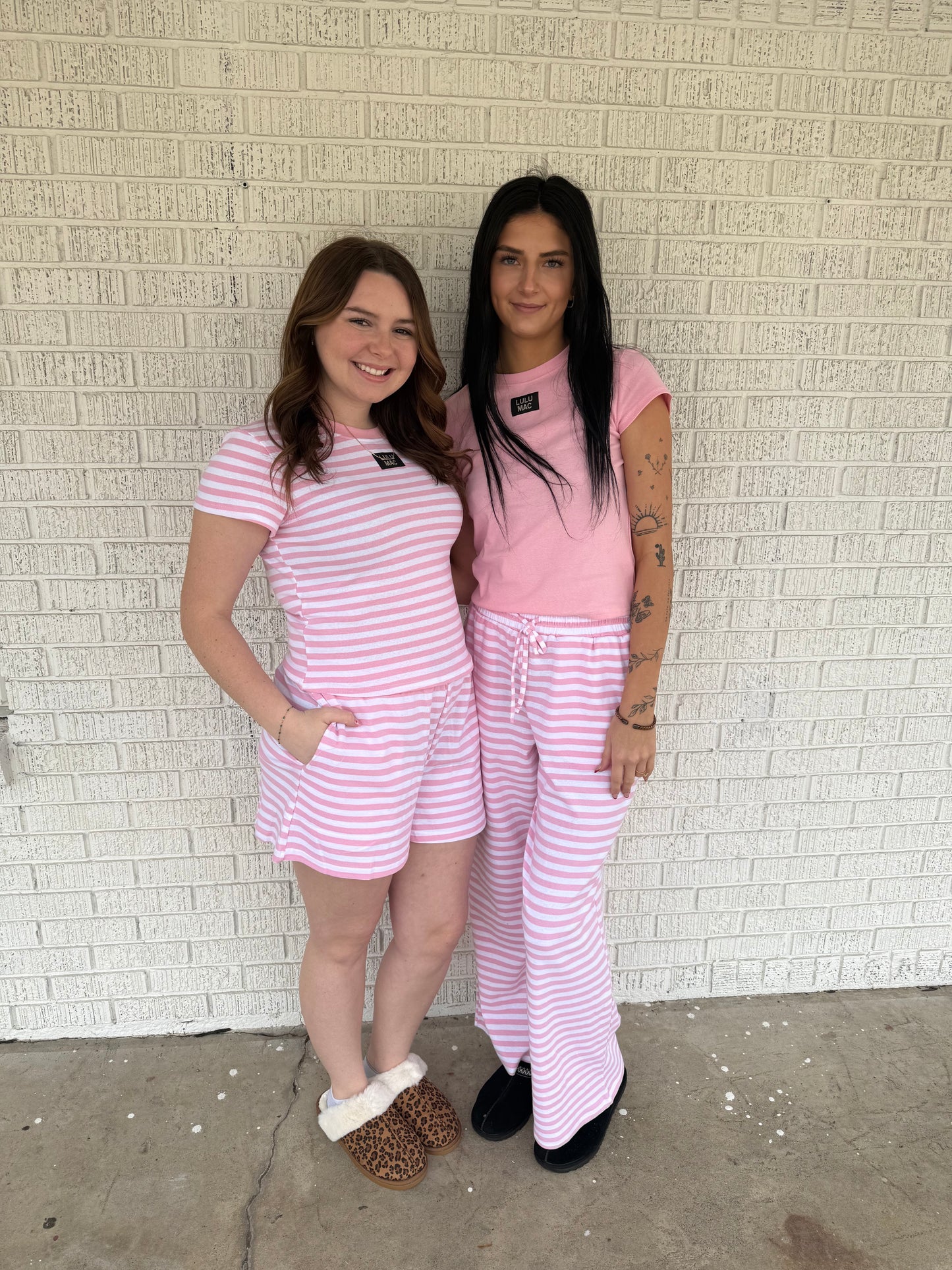 Lulu Mac Pink Striped Baby Doll Tee