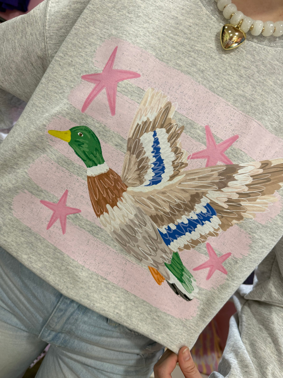 Pink Duck Gildan Sweatshirt