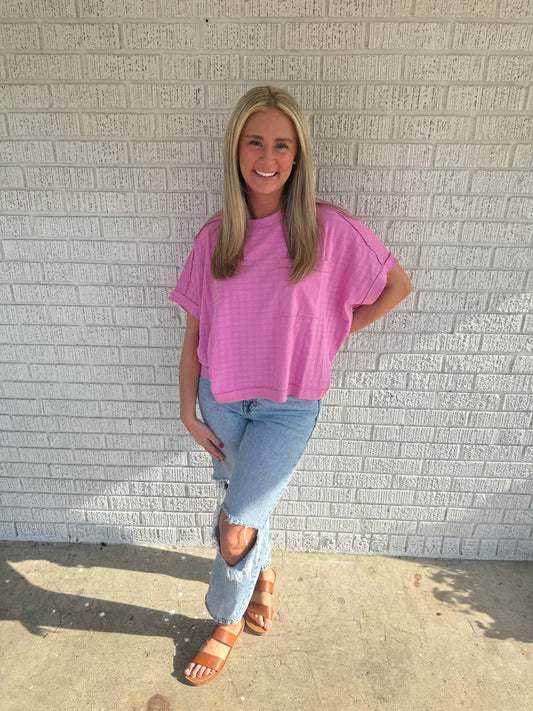 Orchid Textured Knit Top