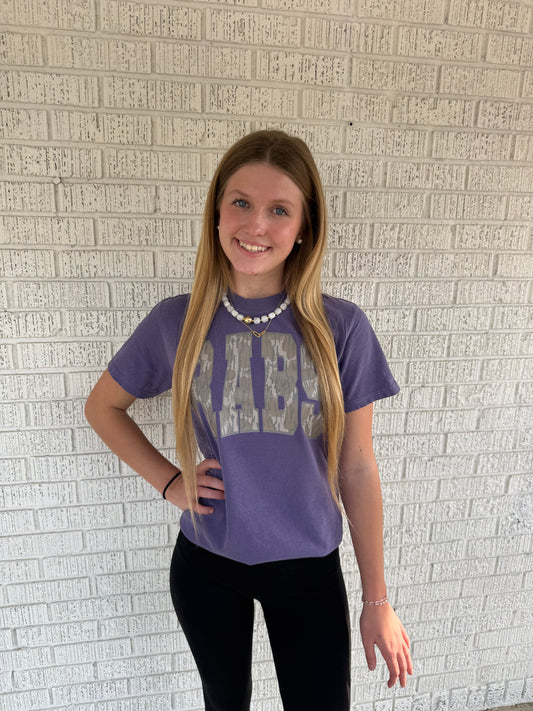 Lady’s Bottomland Camo RABS Comfort Color T-shirt