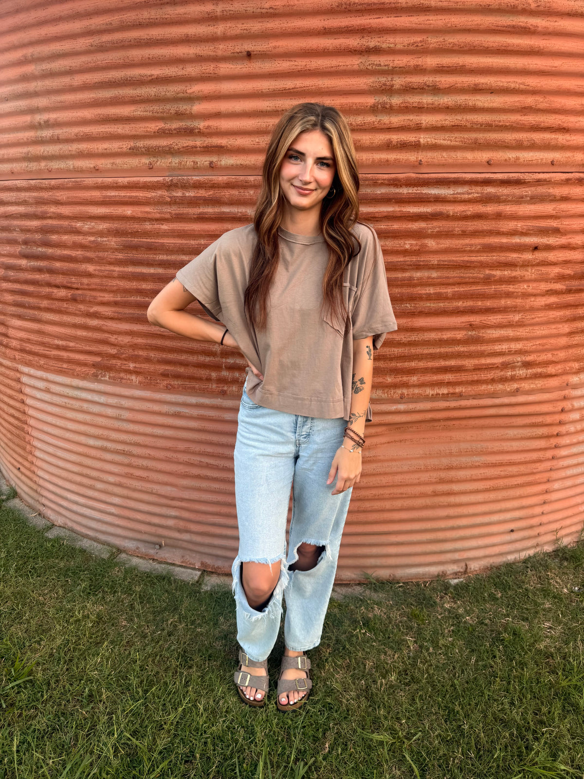 Cocoa Oversized Boxy Top