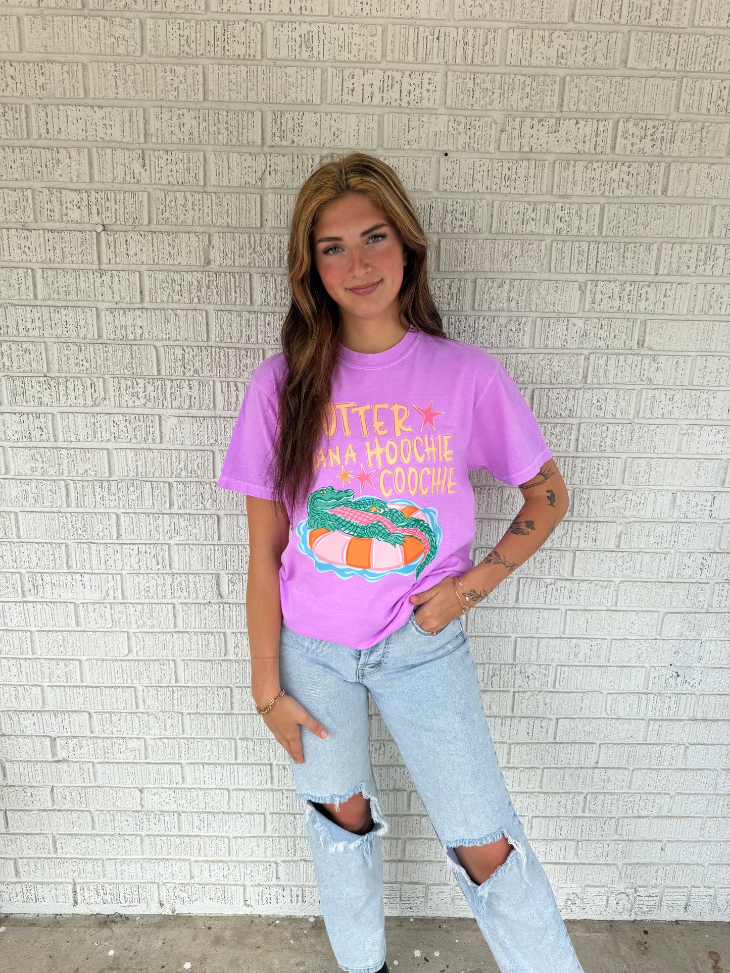 Hotter Than A Hoochie Coochie Neon Violet Comfort Colors T-Shirt