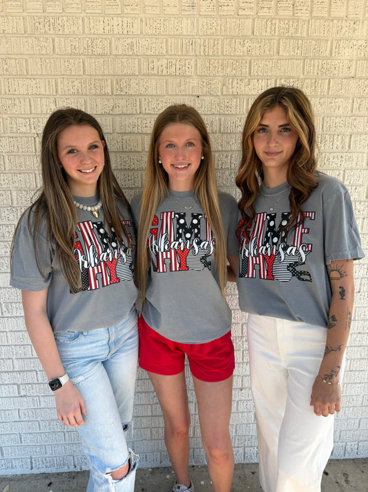 Red Arkansas GAME DAY Comfort Colors T-Shirt