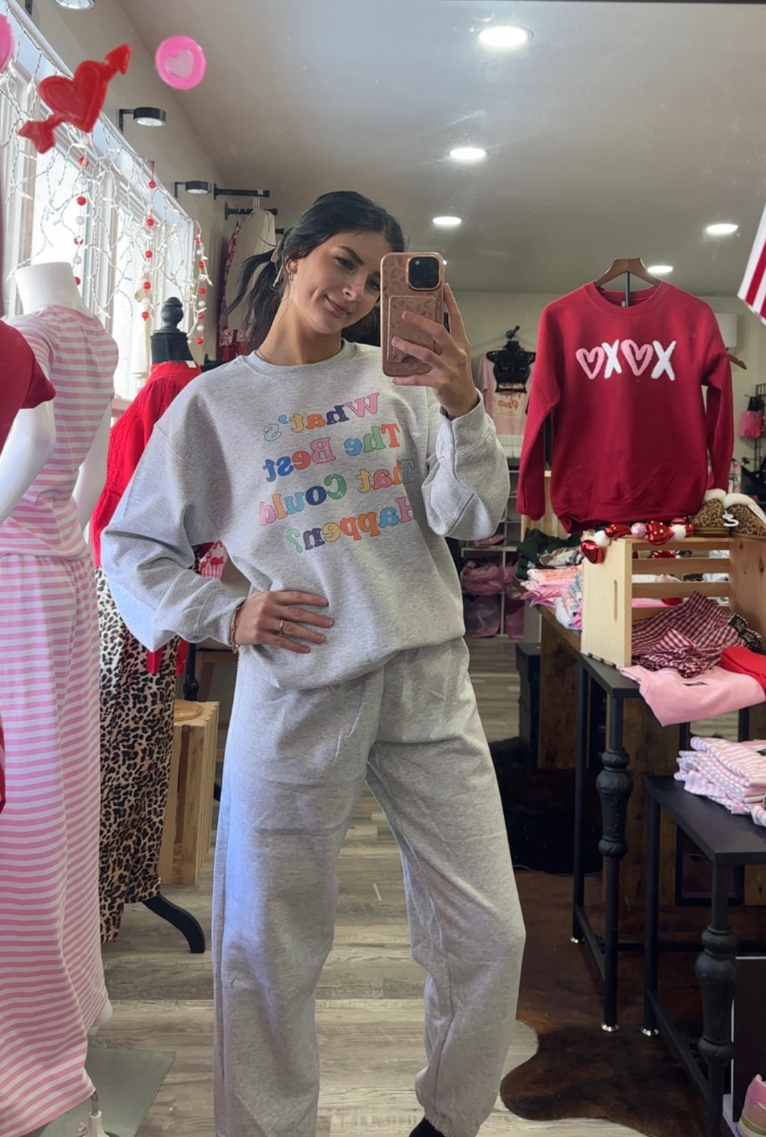 What’s The Best That Could Happen Gildan Ash Gray Sweatshirt!