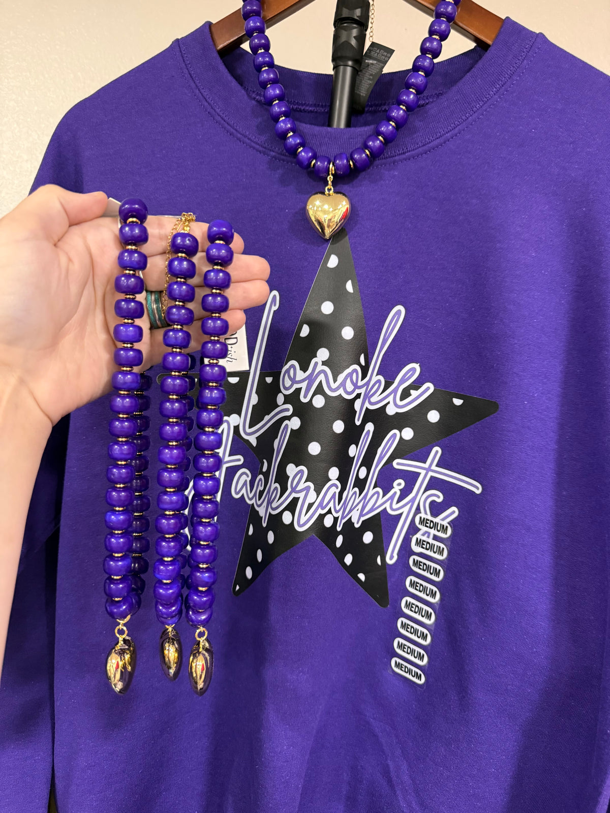 Purple Heart Bubble Necklace